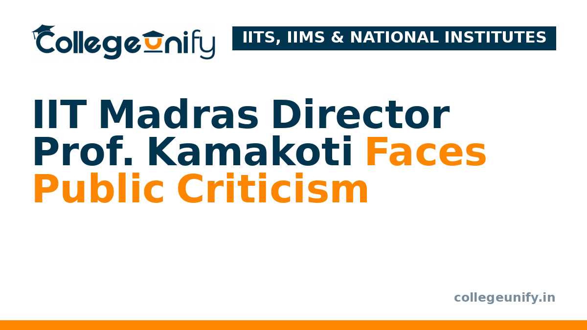 IIT Madras Director Prof. Kamakoti Faces Public Criticism