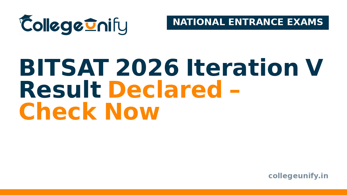 BITSAT 2026 Iteration V Result Declared – Check Now
