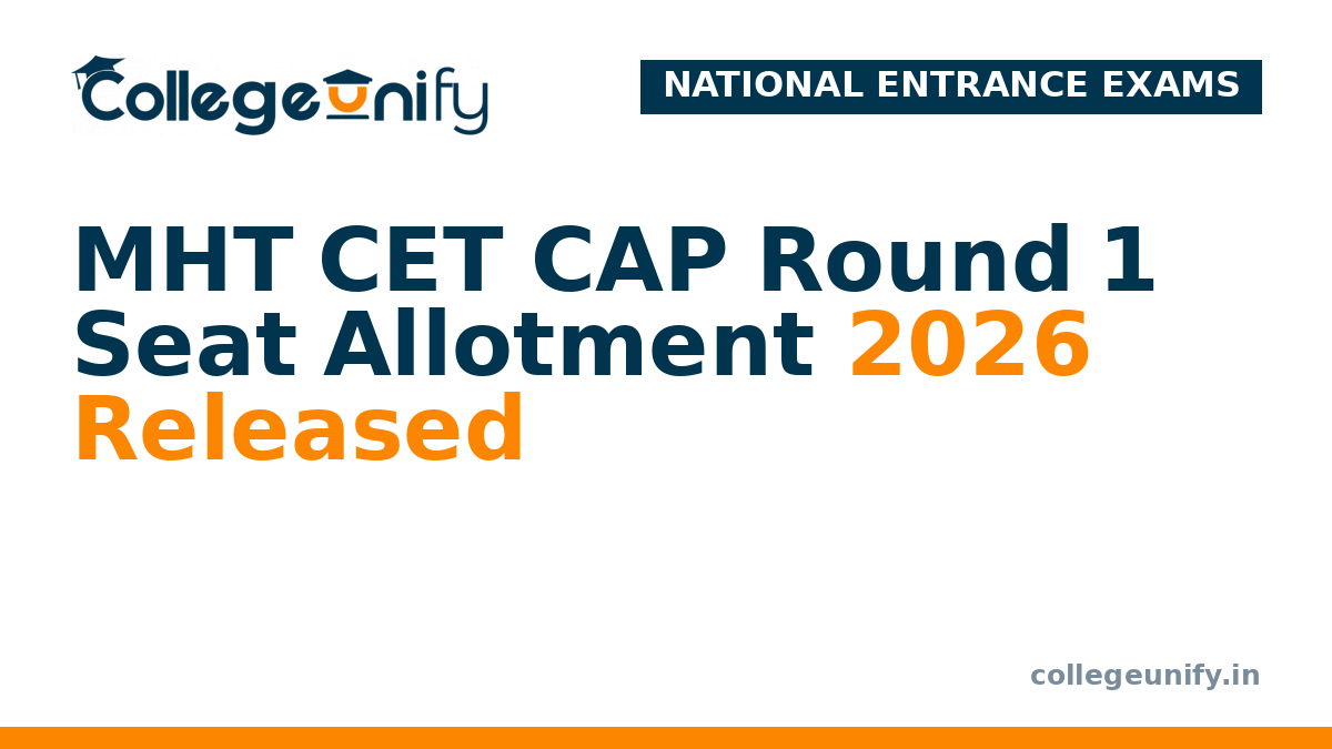 MHT CET CAP Round 1 Seat Allotment 2026 Released