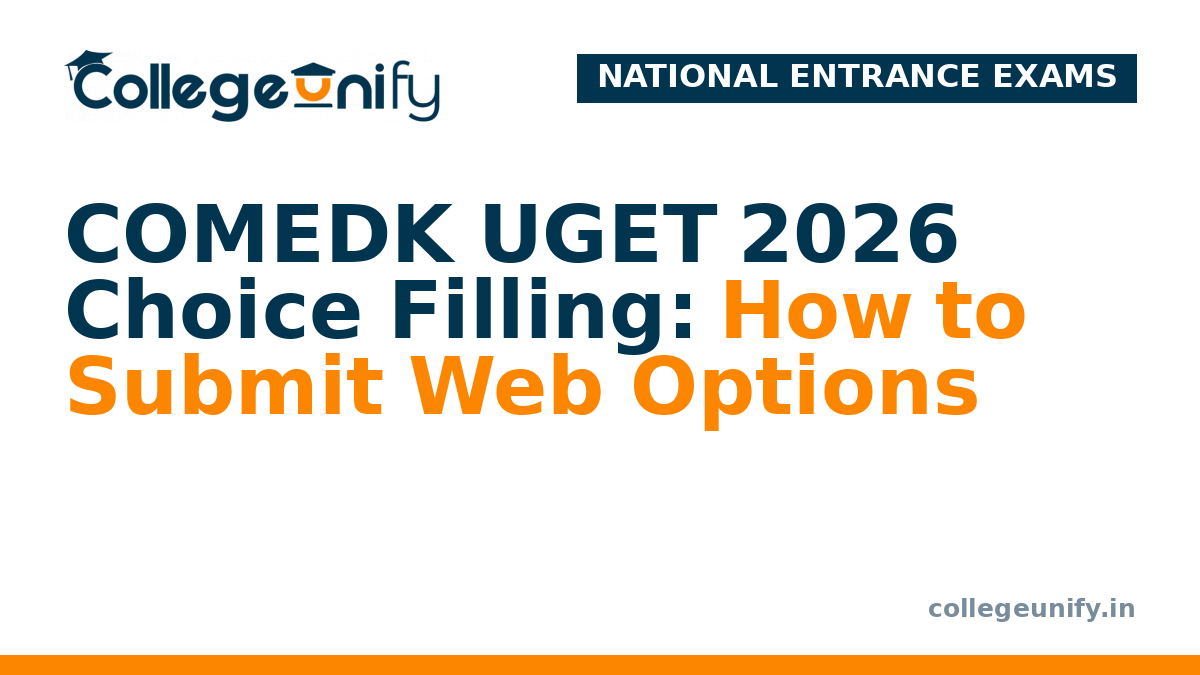 COMEDK UGET 2026 Choice Filling: How to Submit Web Options