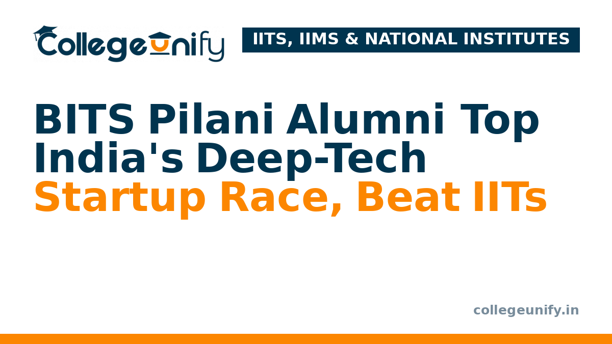 BITS Pilani Alumni Top India's Deep-Tech Startup Race, Beat IITs
