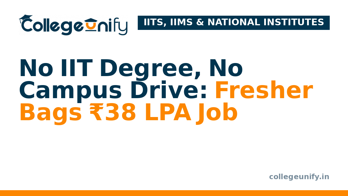 No IIT Degree, No Campus Drive: Fresher Bags ₹38 LPA Job