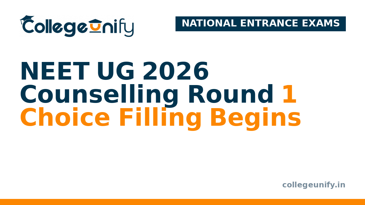 NEET UG 2026 Counselling Round 1 Choice Filling Begins