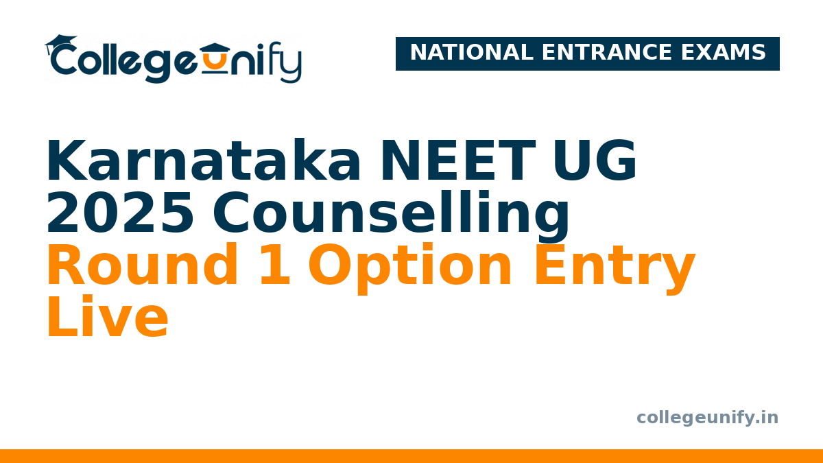 Karnataka NEET UG 2025 Counselling Round 1 Option Entry Live