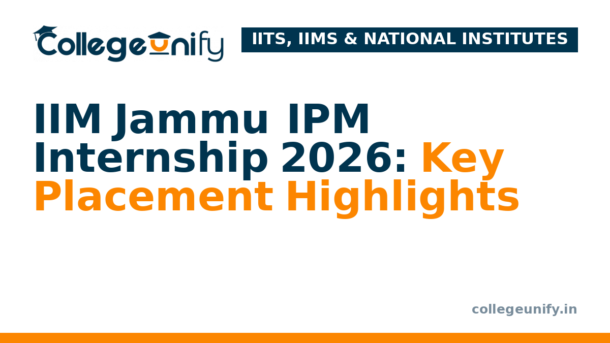 IIM Jammu IPM Internship 2026: Key Placement Highlights
