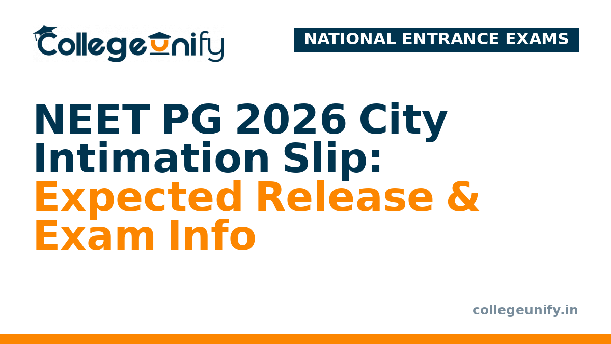 NEET PG 2026 City Intimation Slip: Expected Release & Exam Info