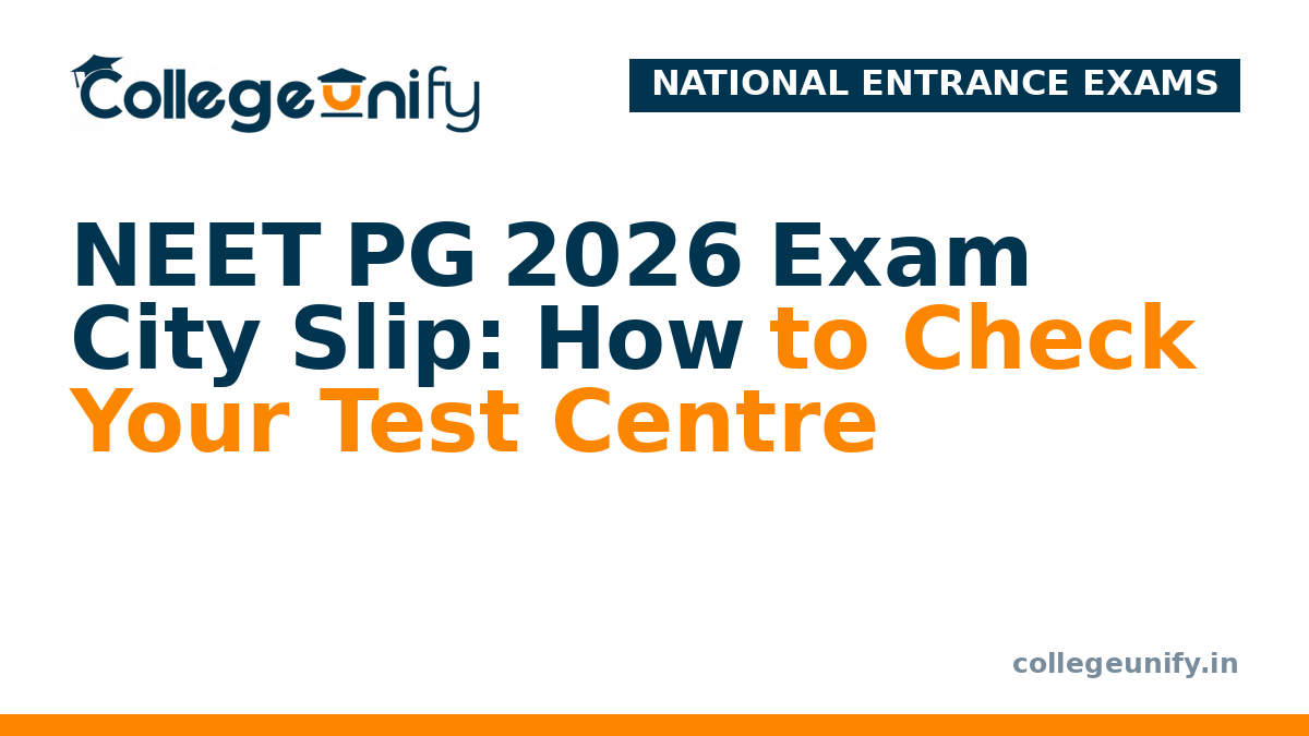 NEET PG 2026 Exam City Slip: How to Check Your Test Centre