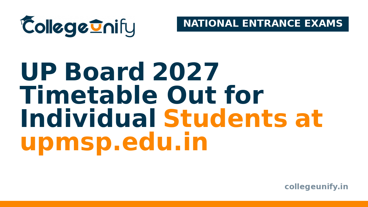 UP Board 2027 Timetable Out for Individual Students at upmsp.edu.in