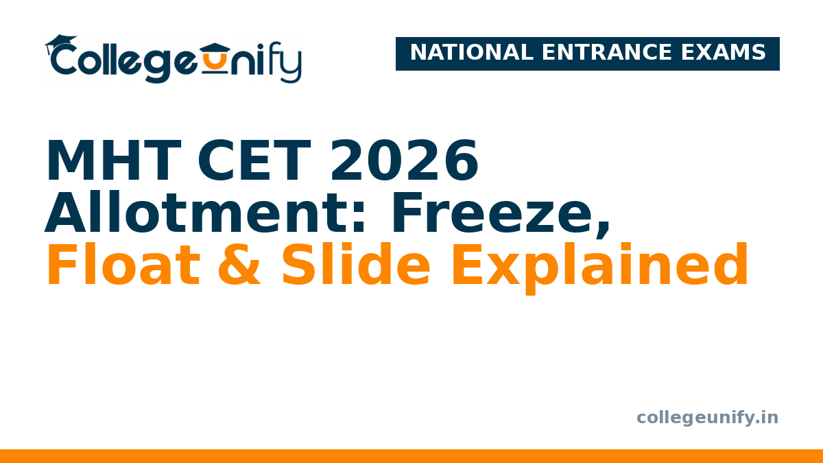MHT CET 2026 Allotment: Freeze, Float & Slide Explained