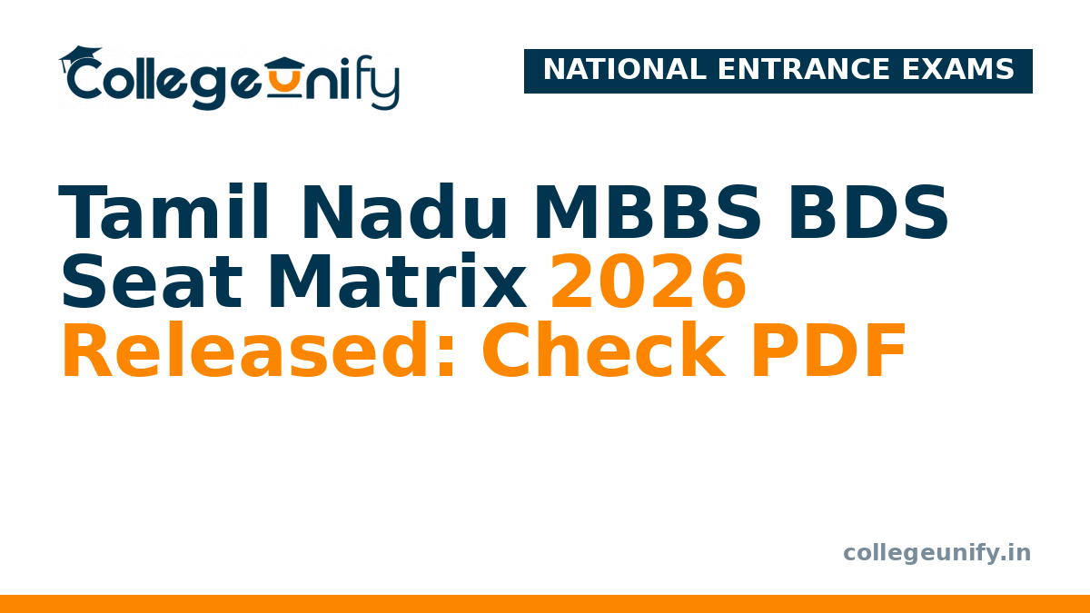 Tamil Nadu MBBS BDS Seat Matrix 2026 Released: Check PDF