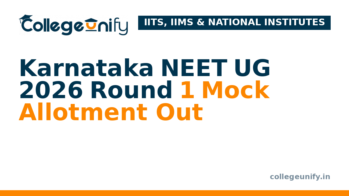 Karnataka NEET UG 2026 Round 1 Mock Allotment Out