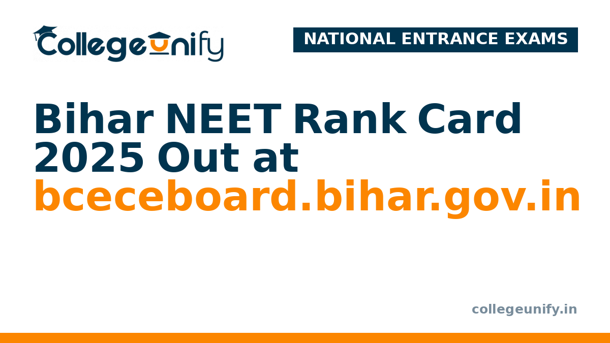 Bihar NEET Rank Card 2025 Out at bceceboard.bihar.gov.in