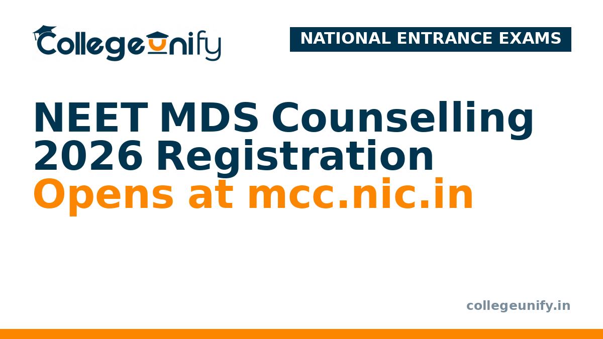 NEET MDS Counselling 2026 Registration Opens at mcc.nic.in