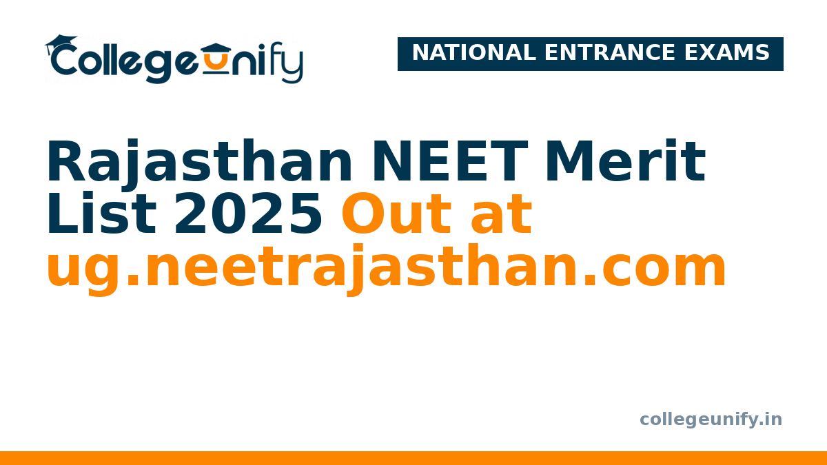Rajasthan NEET Merit List 2025 Out at ug.neetrajasthan.com