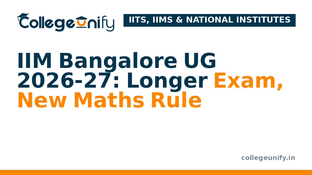 IIM Bangalore UG 2026-27: Longer Exam, New Maths Rule