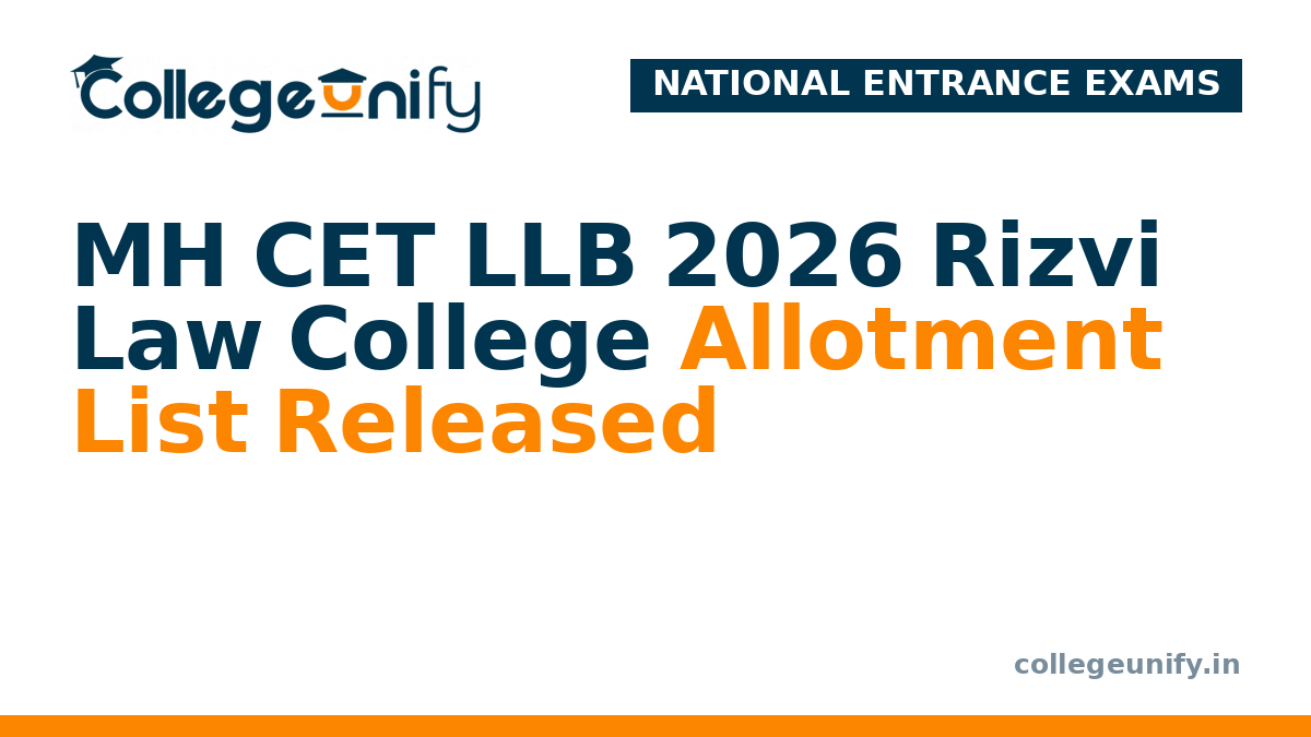 MH CET LLB 2026 Rizvi Law College Allotment List Released