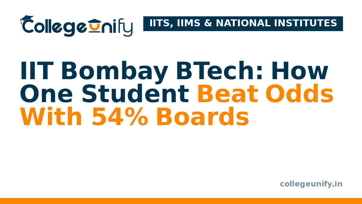 IIT Bombay BTech: How One Student Beat Odds With 54% Boards