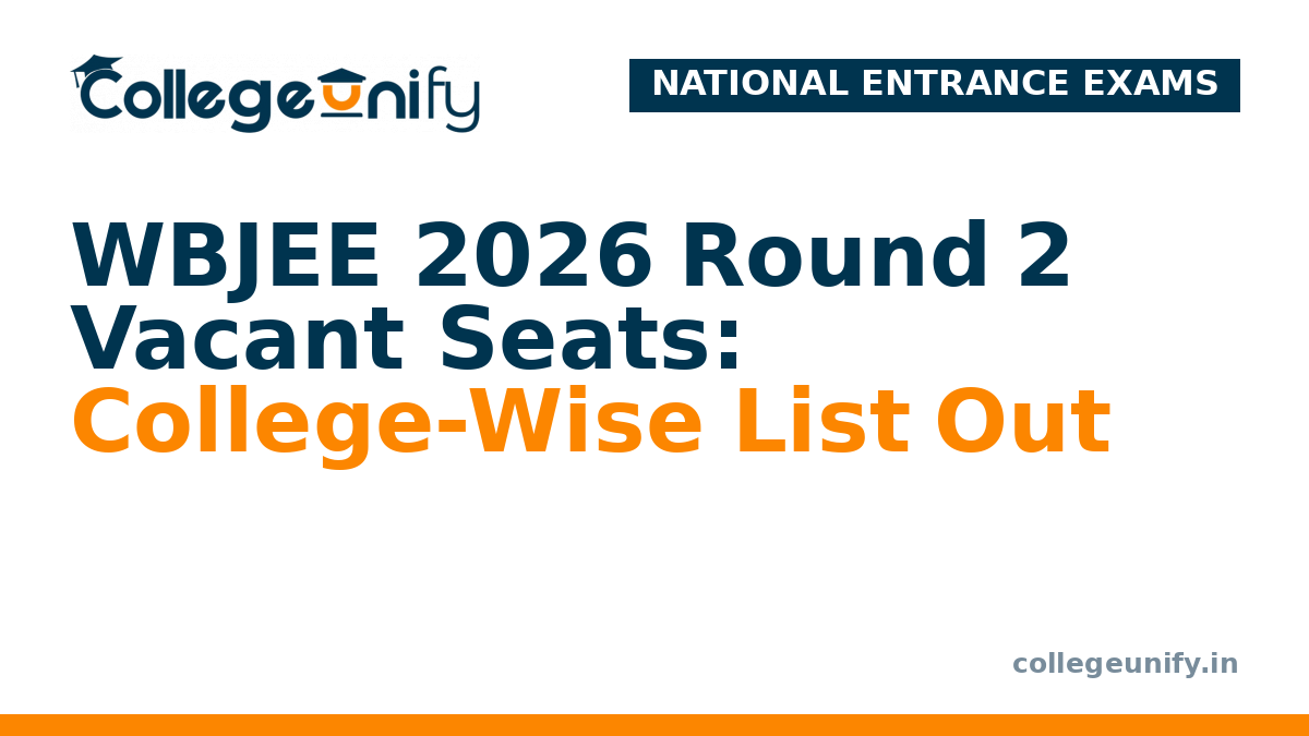 WBJEE 2026 Round 2 Vacant Seats: College-Wise List Out