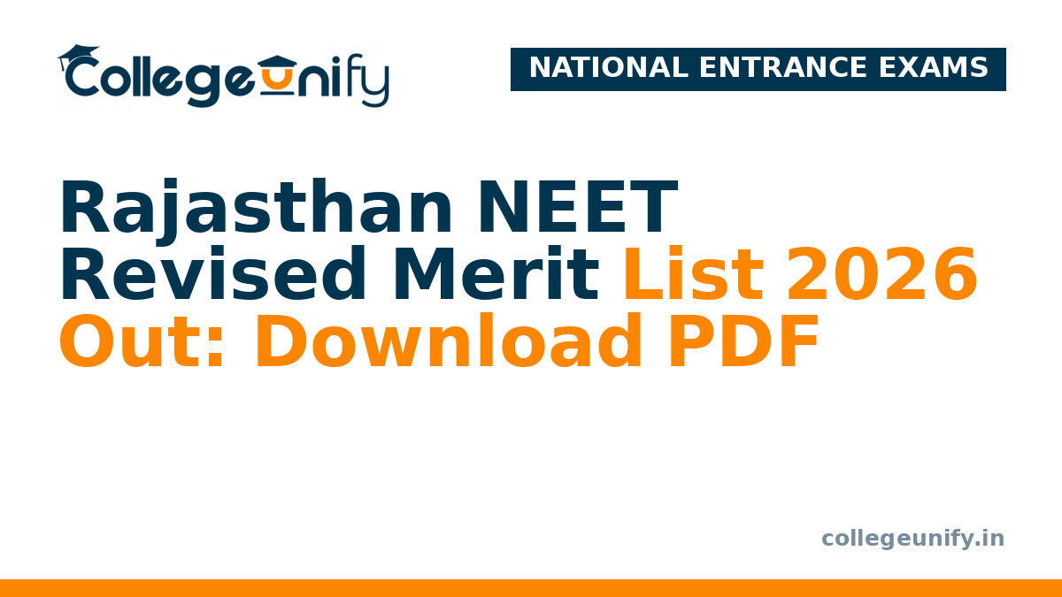Rajasthan NEET Revised Merit List 2026 Out: Download PDF