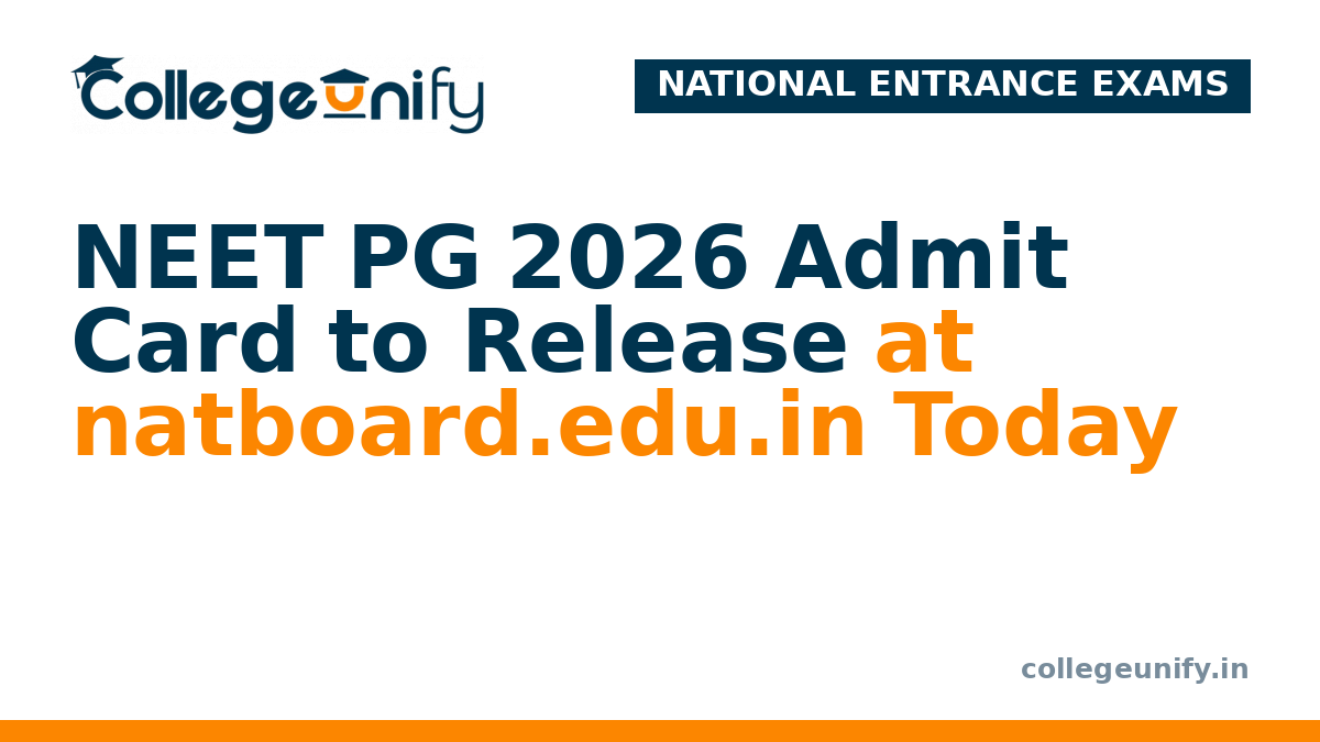 NEET PG 2026 Admit Card to Release at natboard.edu.in Today