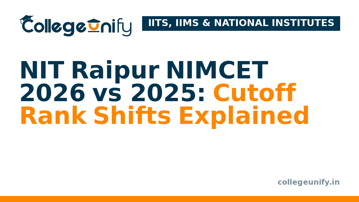 NIT Raipur NIMCET 2026 vs 2025: Cutoff Rank Shifts Explained